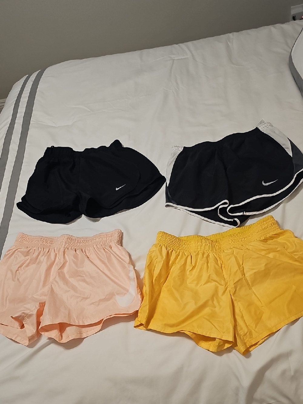 Nike Women’s Athletic Shorts - Two Black XS,  Pink XS, Yellow S